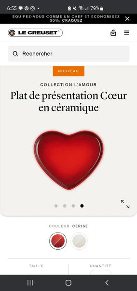 Plateau en  forme de coeur