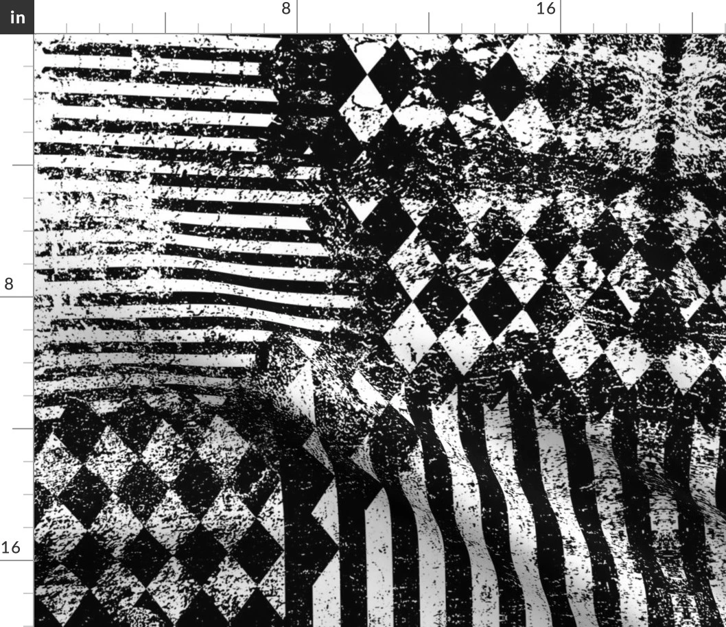 Distressed Occult Jester Fabric | Spoonflower