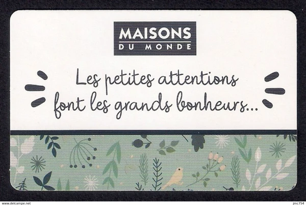 Carte Cadeaux Maison du Monde