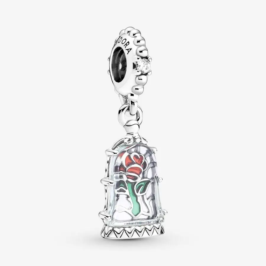 Charm Pendant Disney La Belle et La Bête Rose Enchantée