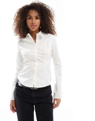 Bershka - Chemise ajustée - Blanc