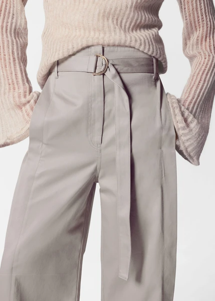 Pantalon large ceinturé