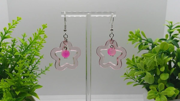 Pink Star Earrings 