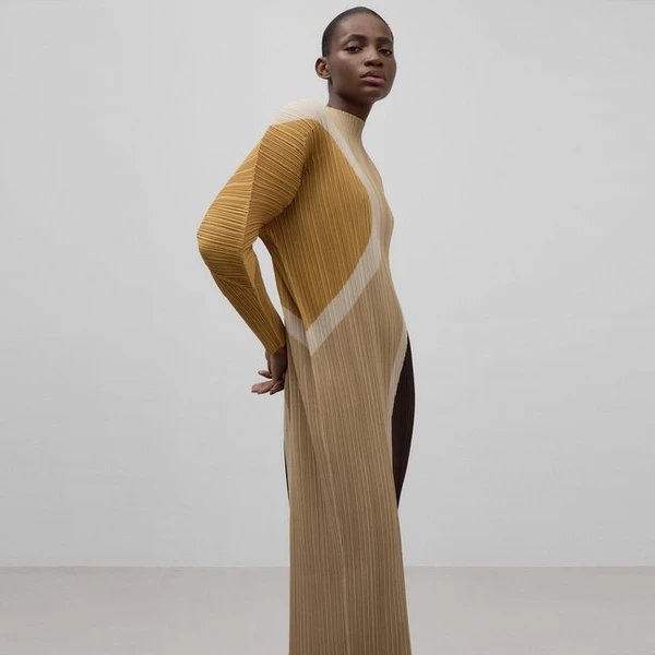 Robe en crinkle imprimée femme