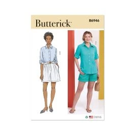 Patron Butterick 6946D5 - Chemises et short du 32 au 40 (FR)