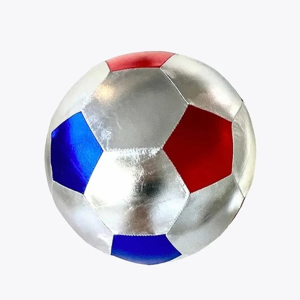 Le Ballon Tissus Foot - Argent - Bleu - Rouge