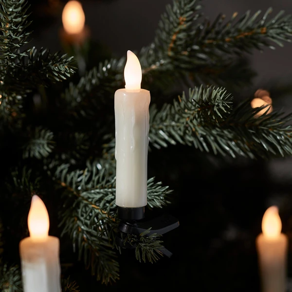 20 Bougies Ivoire pour Arbre de Noël