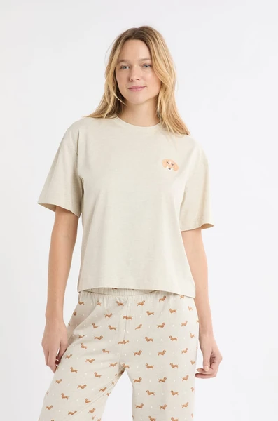 Ensemble de pyjama 2 pièces à motifs teckels