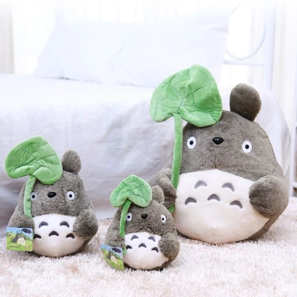 My Neighbor Totoro Plush With Leaf Stuffed SUPER SOFT | Ghibli Merch Store