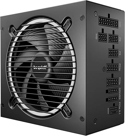 be quiet! Pure Power 13 M 750W Bloc d’Alimentation, Certification 80 Plus® Gold, Alimentation ATX 3.1, pour Les Cartes Graphiques PCIe 5.1, Ventilateur Semi-Passif 120 mm signé be quiet!