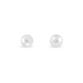Boucles D'oreilles Puces Kesya Nacres Bouton Or Jaune Perle De Culture
