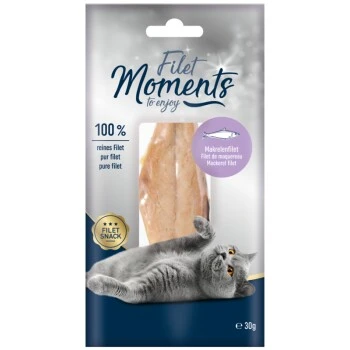MOMENTS Filet Snacks 10 x 30 g Récompense savoureuse, Maquereau  | MAXI ZOO