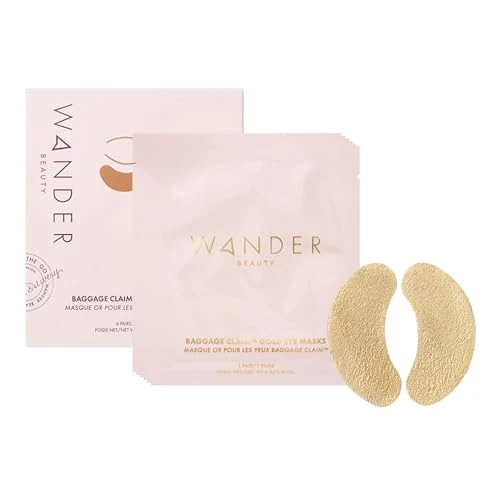 Wander Beauty | Baggage Claim Gold Eye Masks