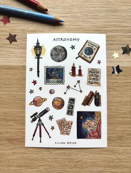 "Astronomy" Sticker sheet