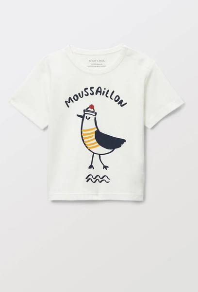 T-shirt manches courtes imprimé en coton BIO GOTS