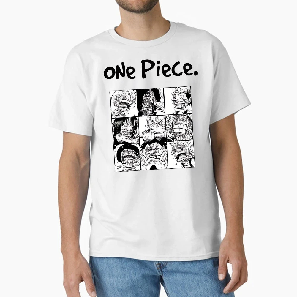 One Piece Crying Faces T-Shirt – Manga Panel Style Anime Tee