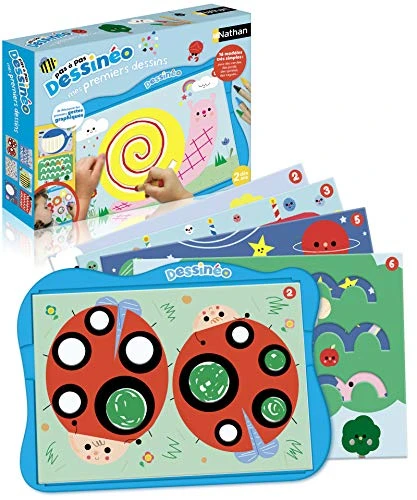 Nathan – Dessineo - Mes premiers dessins – Jeu d'apprentissage - Jeu Educatif – Découvrir les gestes graphiques – préparation à l'écriture - Dès 2 ans