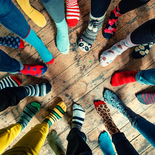 Chaussettes hautes colorée 