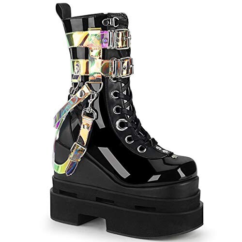 Demonia ETERNAL-115 Blk Pat-Vegan Leather UK 4 (EU 37)