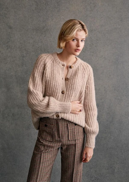 Gilet Emile - Beige Chiné Clair - Alpaga - Sézane