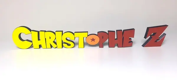 Custom text Dragon Ball style 3D printing