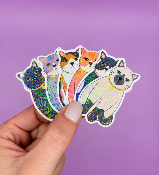 Sticker chat grincheux