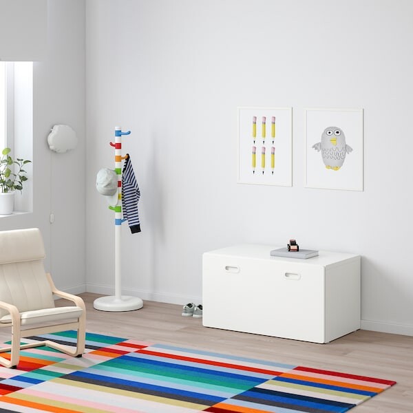STUVA / FRITIDS Banc avec rangement jouets - blanc, blanc 90x50x50 cm