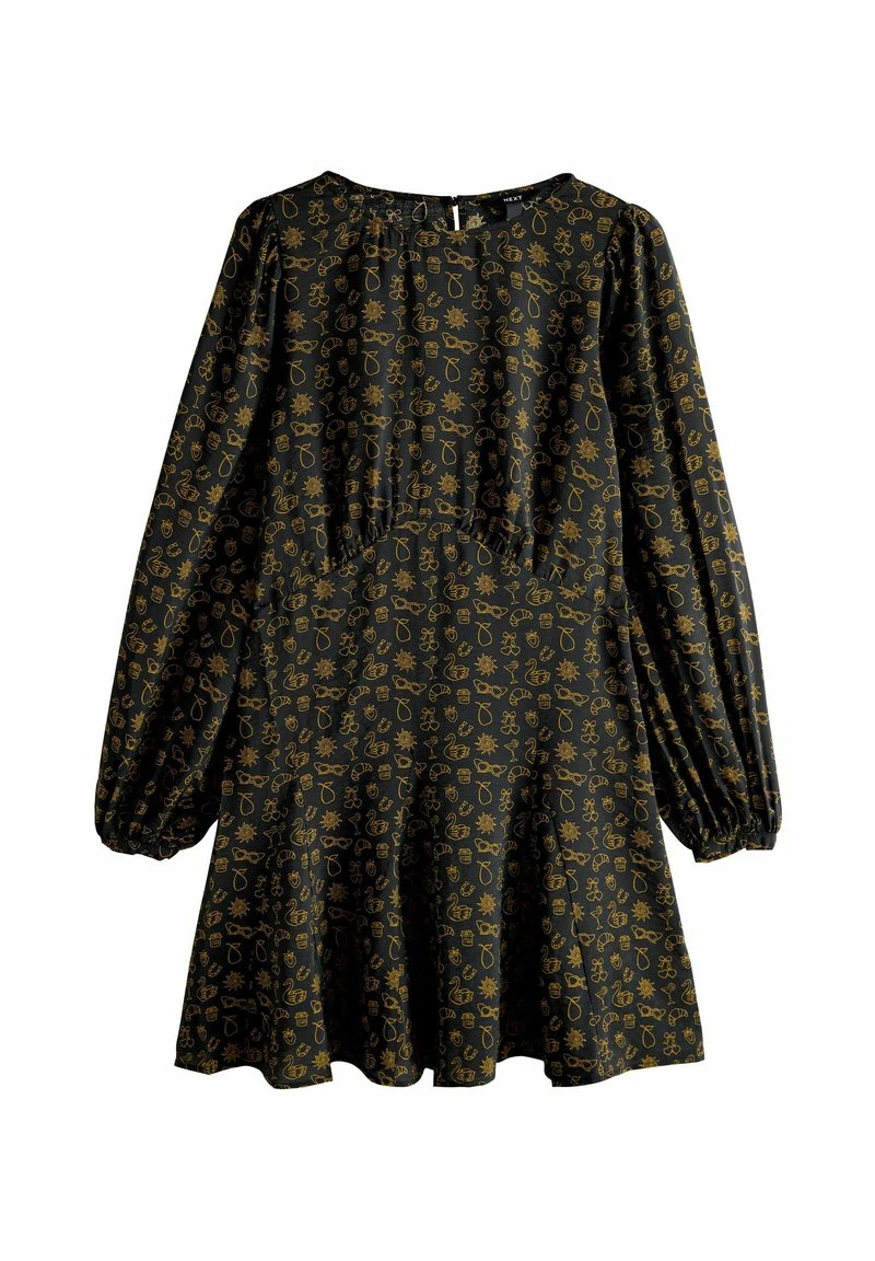 Robe de jour - black croissant print