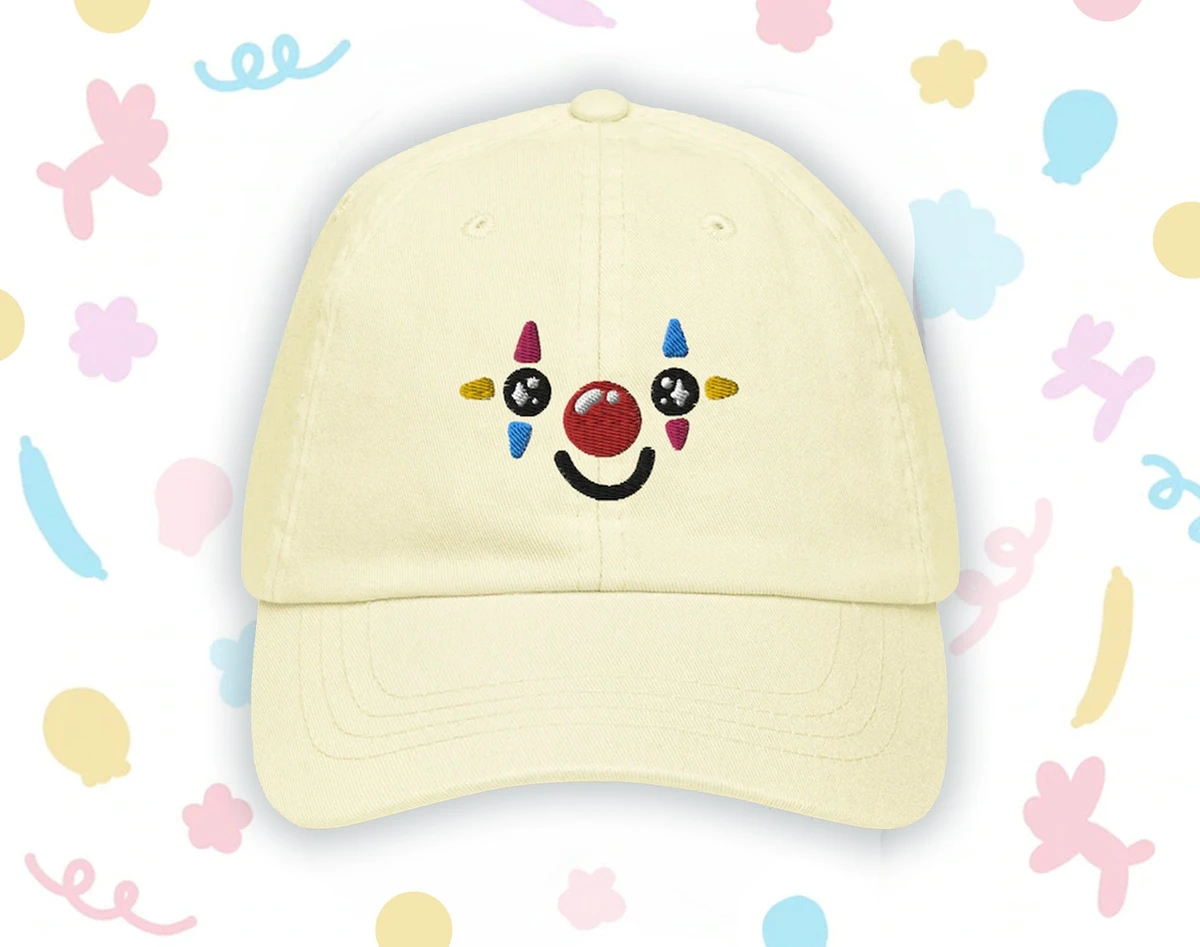 Happy Clown Face Pastel baseball hat