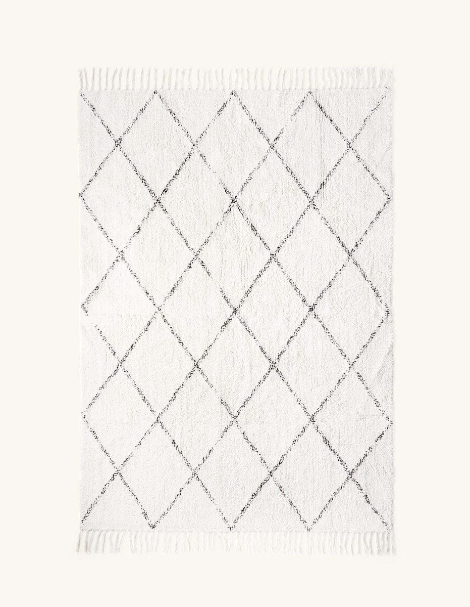 Doux tapis en coton | 190 x 135 cm | Søstrene Grene