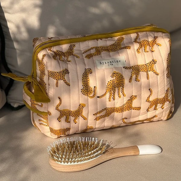 Grande Trousse de Toilette Femme - Fauve Rose