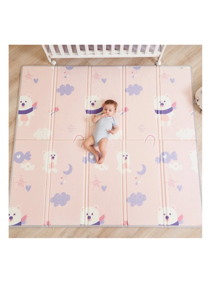 Tapis d'éveil pliable en mousse, réversible et imperméable - 200x180x1,5 - PINK PANDA | SUPERBE BEBE