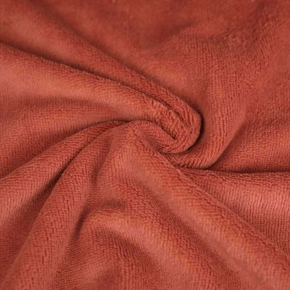 Tissu éponge de bambou et coton double face Rust |Tissu pour couture de serviette ou zéro déchet