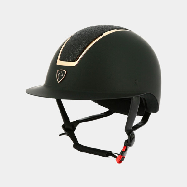 Equithème - Casque Glint Mat noir/rose