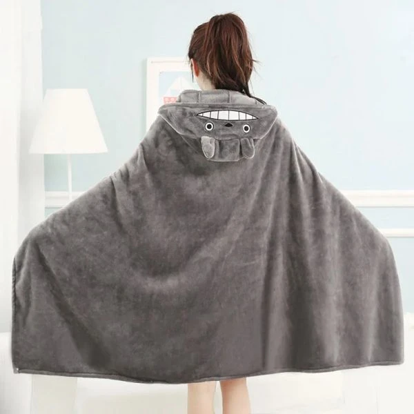 Totoro Hoodie Blanket Air Conditioning Stuffed 160x90cm | Ghibli Merch Store