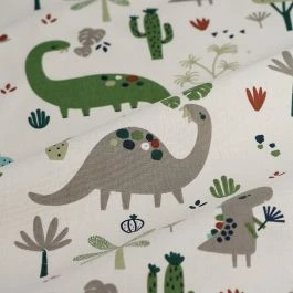 Tissu bachette Dracorex vert blanc