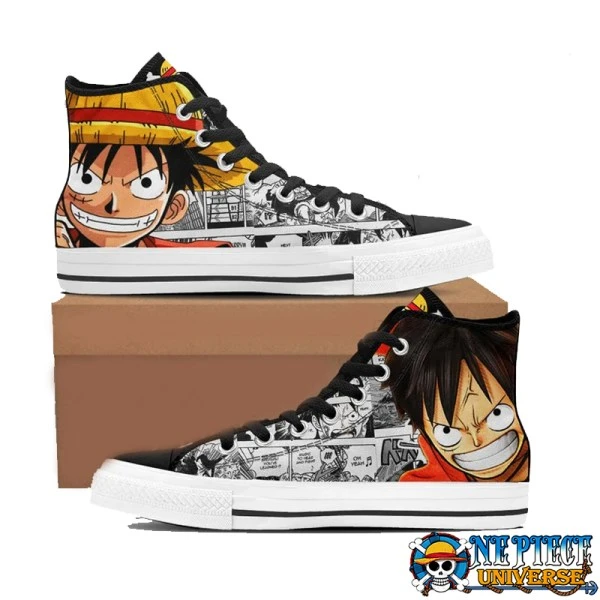 Luffy Custom Shoes One Piece High Top Converse Shoes - One Piece Universe - The Best Store for One Piece Merchandise