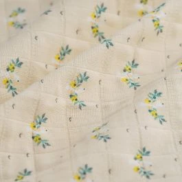 Tissu lange épais oisillons rose