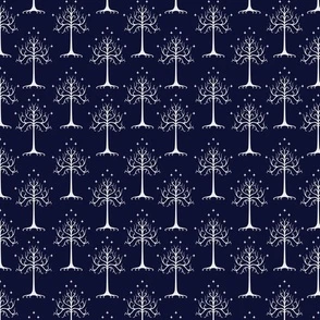 Tree of Gondor Navy Fabric | Spoonflower