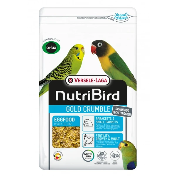 Crumble Pâtée Sèche Perruches et Petits Perroquets - 1kg - NutriBird
