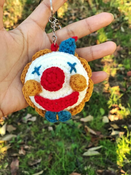 Clown Keychain, Keychain, Clown, Hand Made, accessoires, Ami, Petite amie, Petit ami, Meilleur cadeau