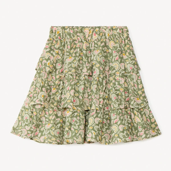 Jupe volantée effet froissé à imprimé floral pour fille | Orchestra