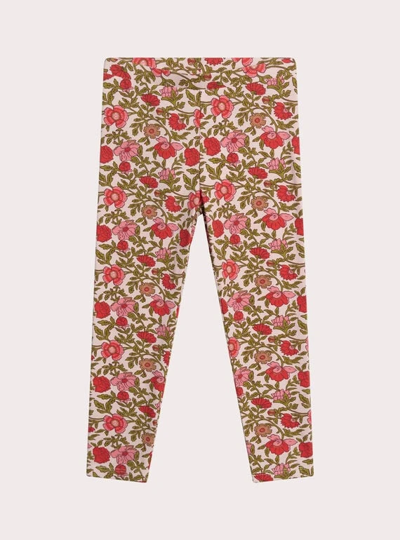 Legging imprimé fleuri pour fille