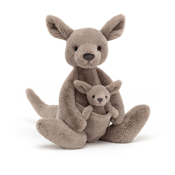 Jellycat - Peluche kangourou Kara - Gris