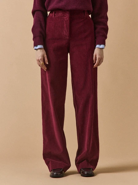 Pantalon large velours femme Juliette