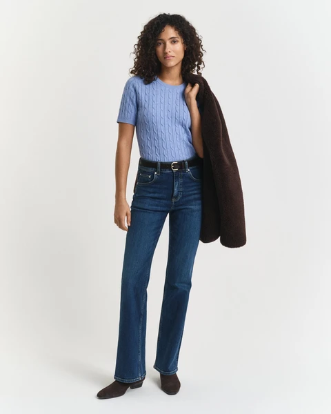 Jean coupe slim évasée