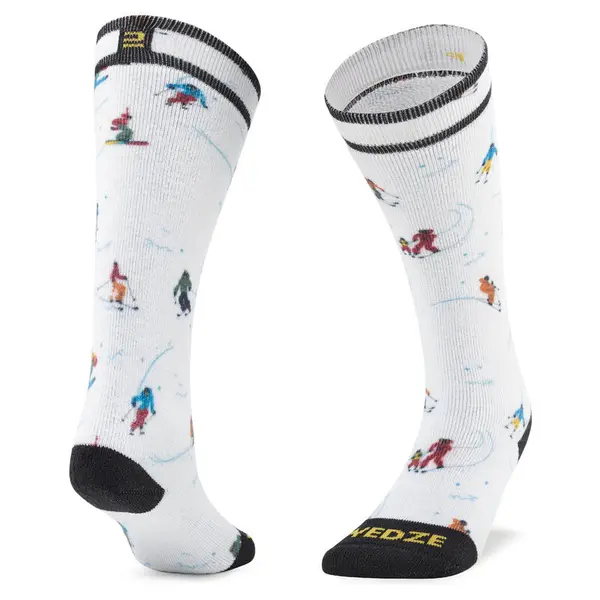 CHAUSSETTES DE SKI ET SNOWBOARD ENFANT 100 - PINGUINS