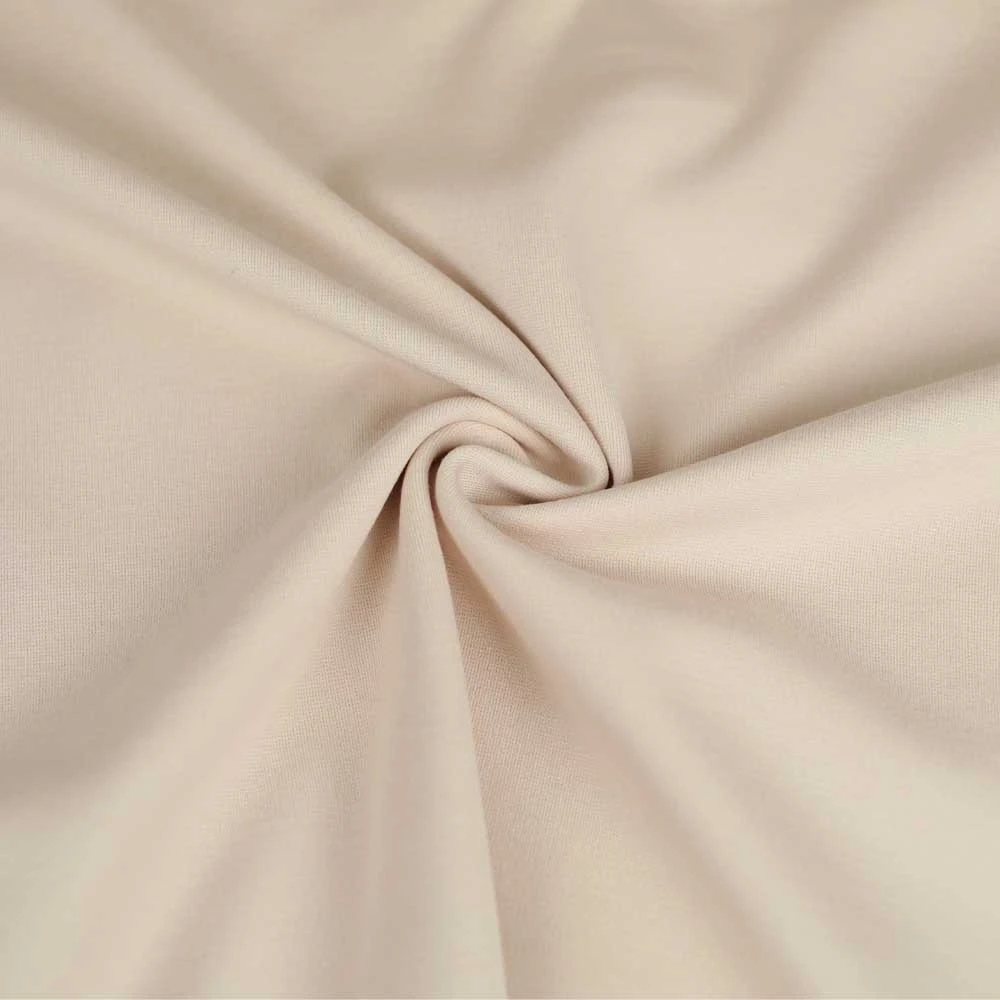 Tissu jersey maille Milano de viscose beige clair | Pour couture d'habits stretch : tee-shirt ou robe