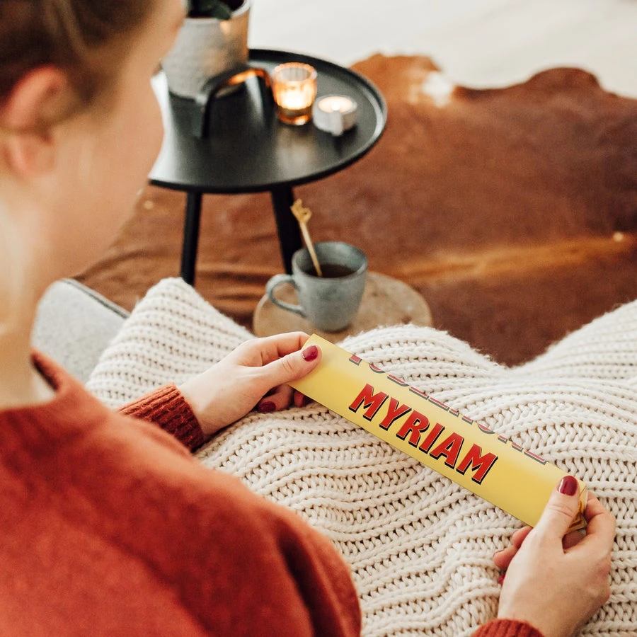 Toblerone personnalisé avec prénom et photo - M