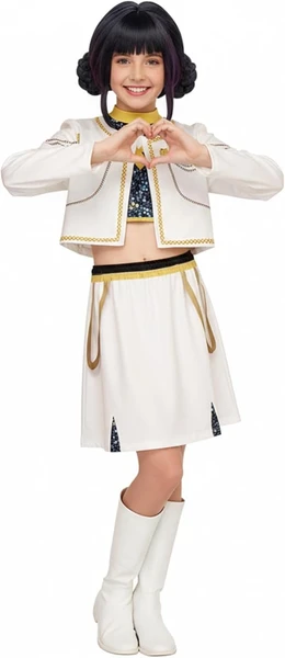 Costume de cosplay d'anime pour enfant avec gilet, veste, short/jupe, groupe Kpop pour Halloween, carnaval, jeu de rôle, fête